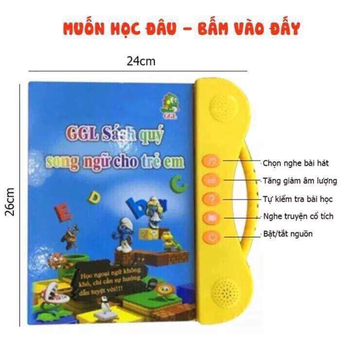 Combo Sách nói sang ngữ Anh-Việt cho bé kèm bảng tự xóa