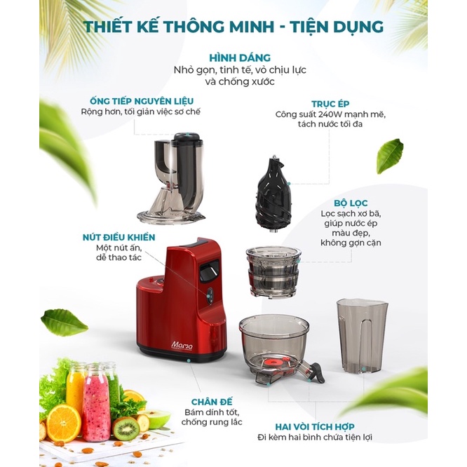 Máy ép chậm SUNHOUSE MAMA SHD5505 công suất 240W - Bảo Hành 24 tháng