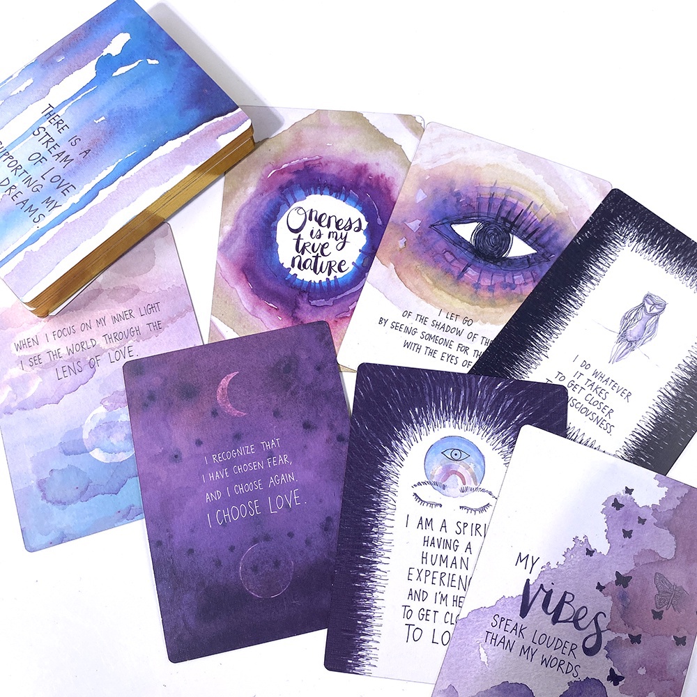 [Mạ Cạnh] Bộ Bài Universe Has Your Back Oracle Hộp Thiếc Mạ Cạnh Vàng 52 Lá Tặng File Tiếng Anh Và Đá Thanh Tẩy TH195