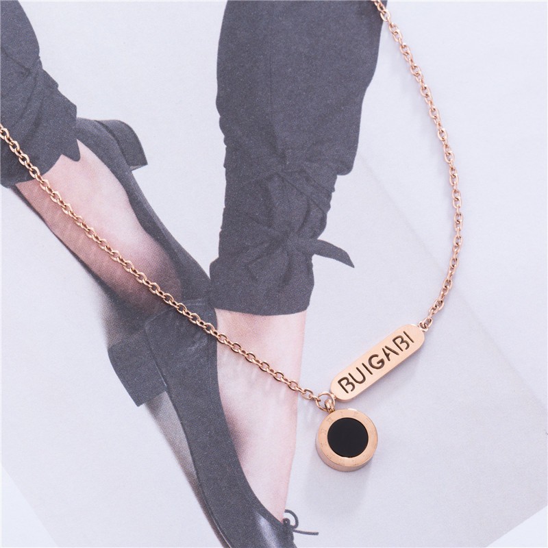 Korean rose gold classic double-sided titanium steel 18K gold anklet, the quality does not fade, the new product is beautiful and fashionable