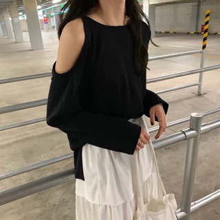 [Hàng oder] Áo thun khoét vai thu đông 2019