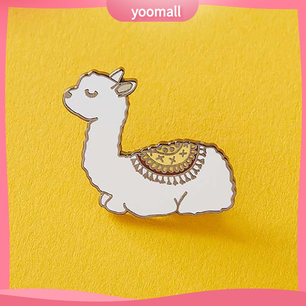 YOML✔Cute Alpaca Shape Enamel Women Brooch Pin Collar Badge Jewelry Clothes Decor