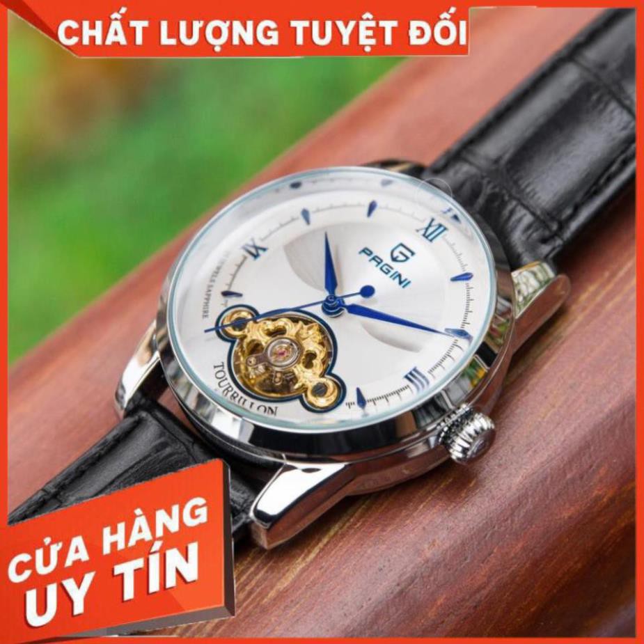 [Chính Hãng 100%] Đồng Hồ Nam PAGINI PA19966 - Đồng hồ cơ automatic lộ máy hàng chính hãng, Bảo hành 5 năm