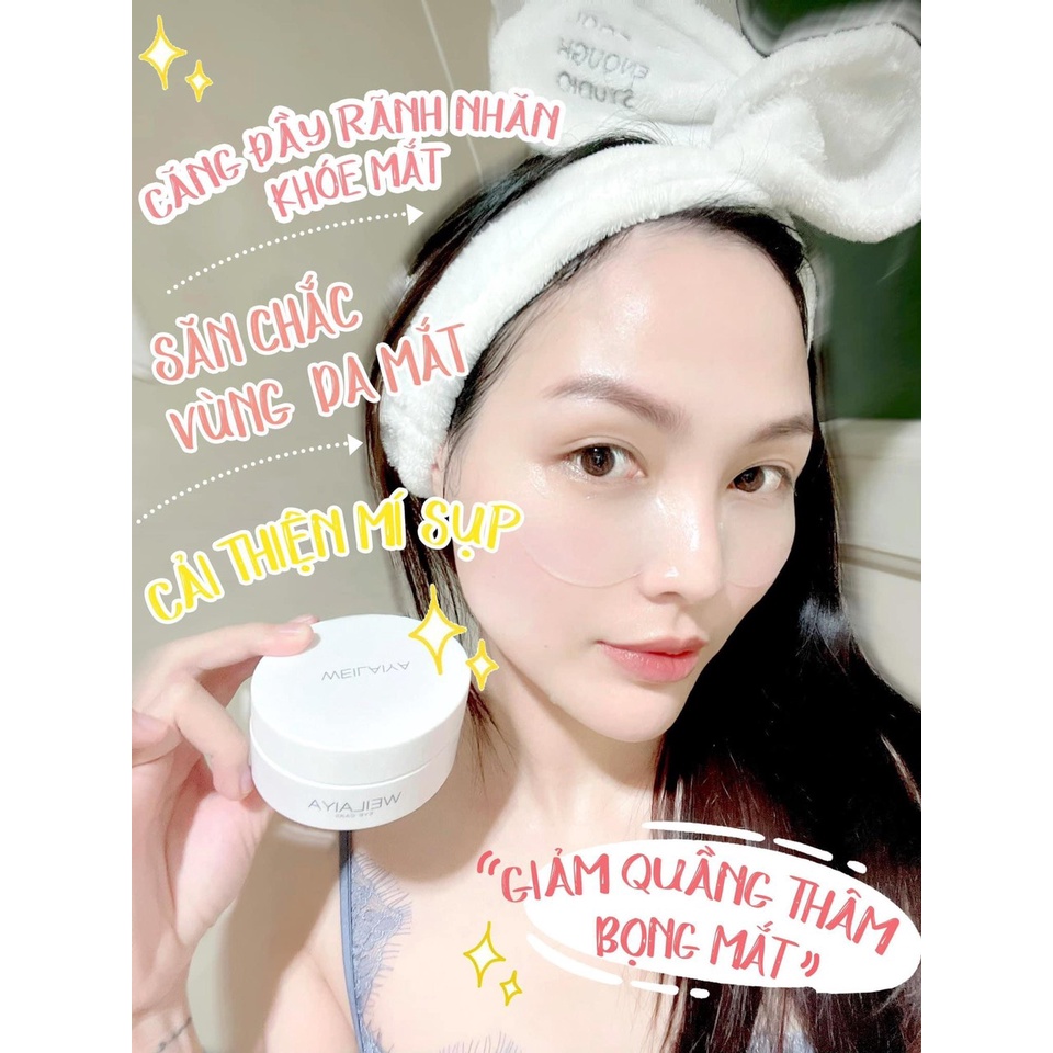 Mặt Nạ Mắt Weilaiya Collagen Giảm Thâm Mờ Nhăn Giúp Vùng Mắt Luôn Căng Bóng Hộp 60 Miếng