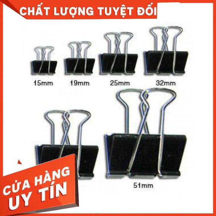 Kẹp giấy (Kẹp Bướm) Echo các size 15mm 19mm 25mm 32mm 41mm