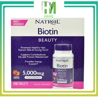 Biotin 5000 Mcg 250 Viên Của Mỹ Biotin 50.000 mcg