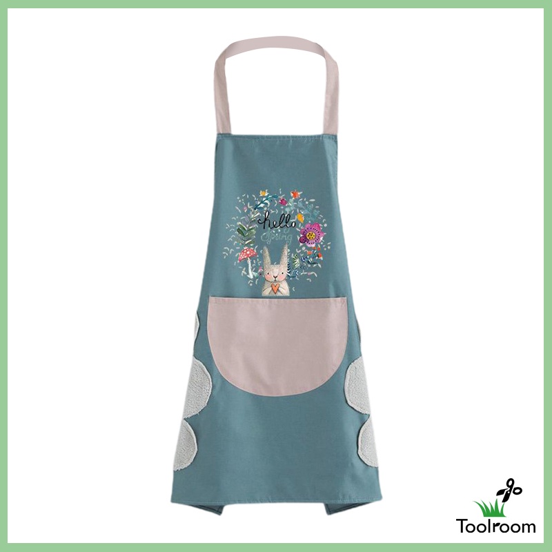 Tạp Dề Nấu Ăn Có Túi Và Khăn Lau Tay Màu Hồng Nhạt Dành Cho Nữ