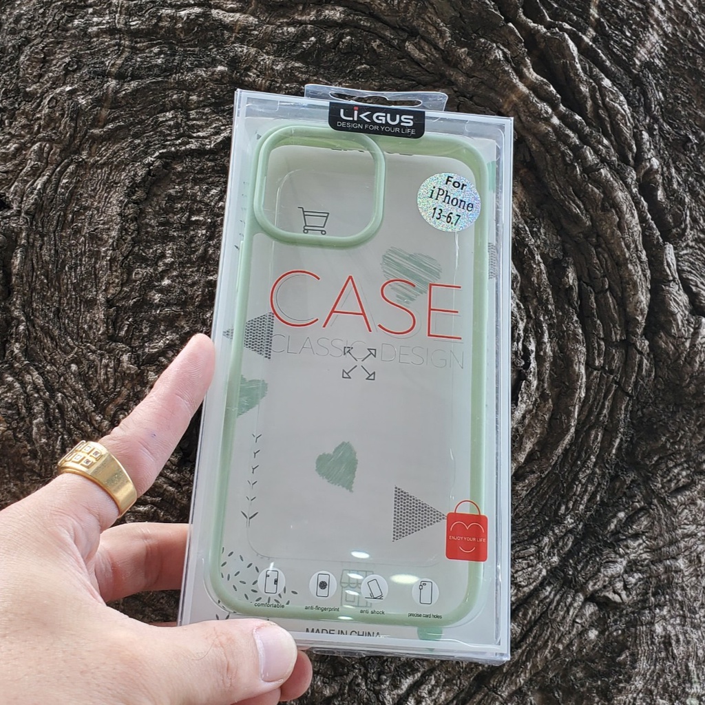 Ốp likgus trong viền màu iPhone 13 Mini, 13, 13 Pro, 13 Pro Max chống sốc không ố màu ( Full box )