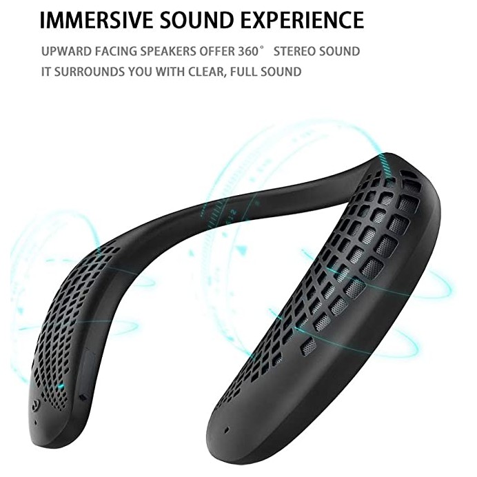 Loa đeo cổ Bluetooth Oraolo, không dây, Loa cá nhân di động Chống nước IPX5, Mic tích hợp Bluetooth 5.0, hỗ trợ thẻ nhớ