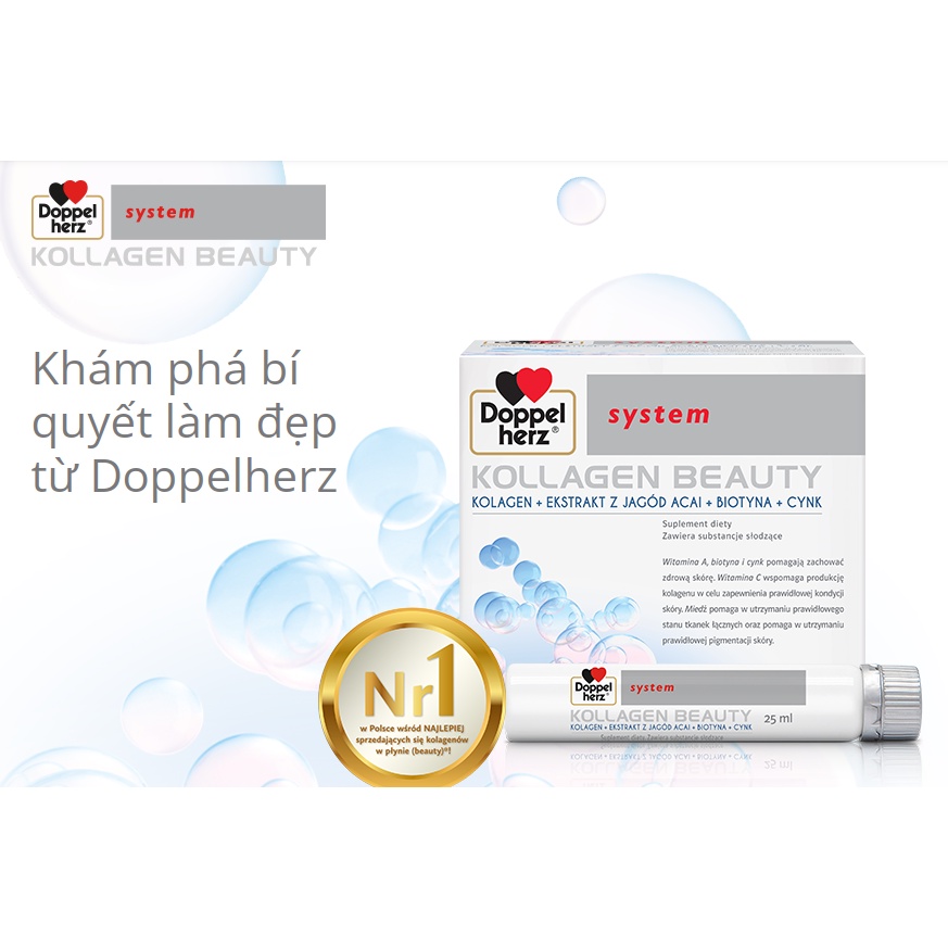 Collagen thuỷ phân dạng nước Kollagen Beauty Doppelherz 30 ống