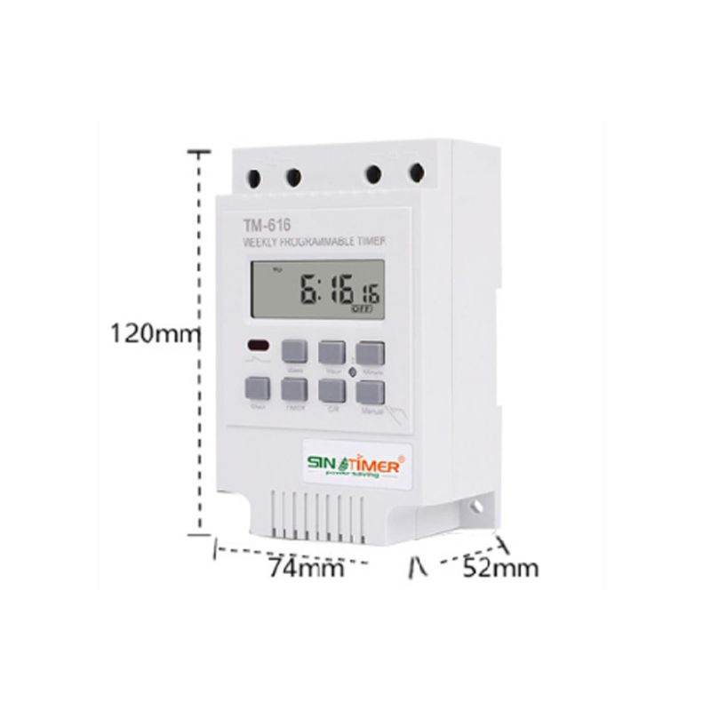 Công Tắc Hẹn Giờ Điện Tử 220V 30A 17 Thiết Bị Lập Trình 7 Ngày