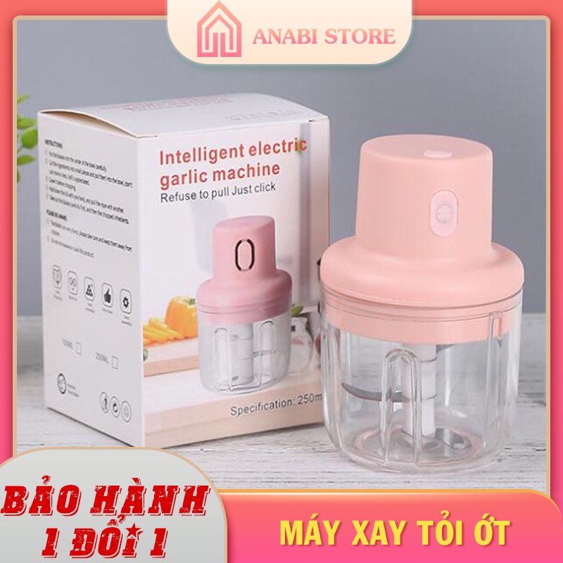 Máy Xay Tỏi Ớt Cầm Tay Tích Điện ANABI - Xay Đồ Ăn Dặm, Rau, Củ, Quả 250ML Siêu Tiện Lợi