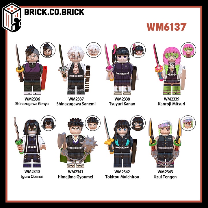 Thanh Guơm Diệt Quỷ Đồ Chơi Lắp Ráp Mô Hình Demon Slayer Xếp hình Minifigure Kimetsu No Yaiba WM6137