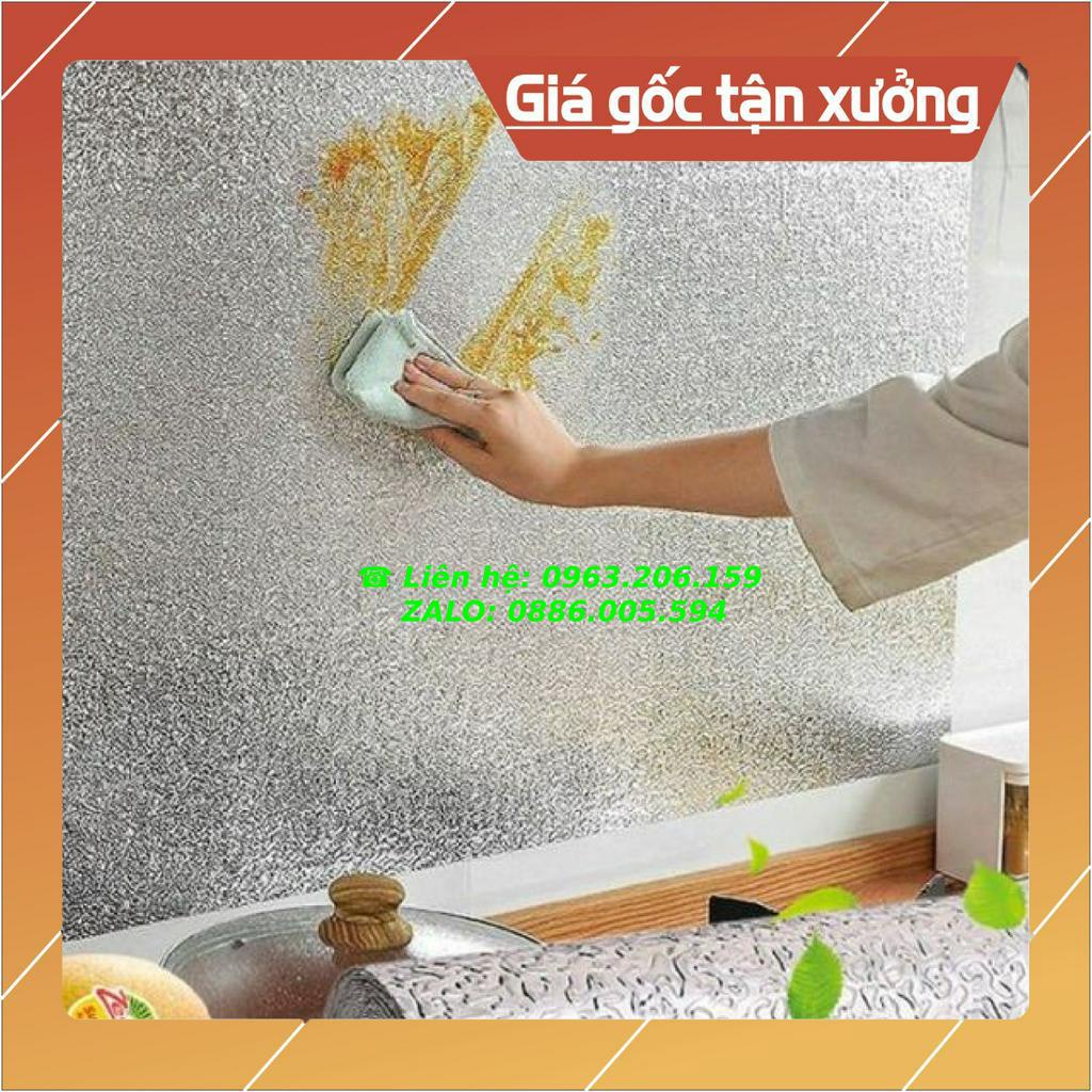 Decal giấy bạc dán bếp đa năng Cuộn 3M x 60CM Dán chắc chắn dễ vệ sinh lau dọn chống mốc, chống ẩm chống bong tróc