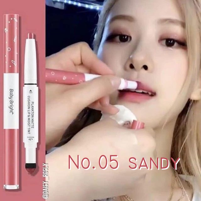 Son Baby Bright Hai Đầu Plankton Matte Cushion Lip And Moist Tint