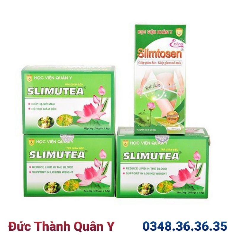 Bộ Giảm Cân 1 Slimtosen Extra + 3 Trà Slimutea Học viện Quân Y