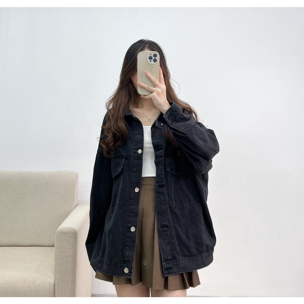 Áo khoác bò túi ngực chữ lưng WINTERHOLD hàng quảng châu Miho house