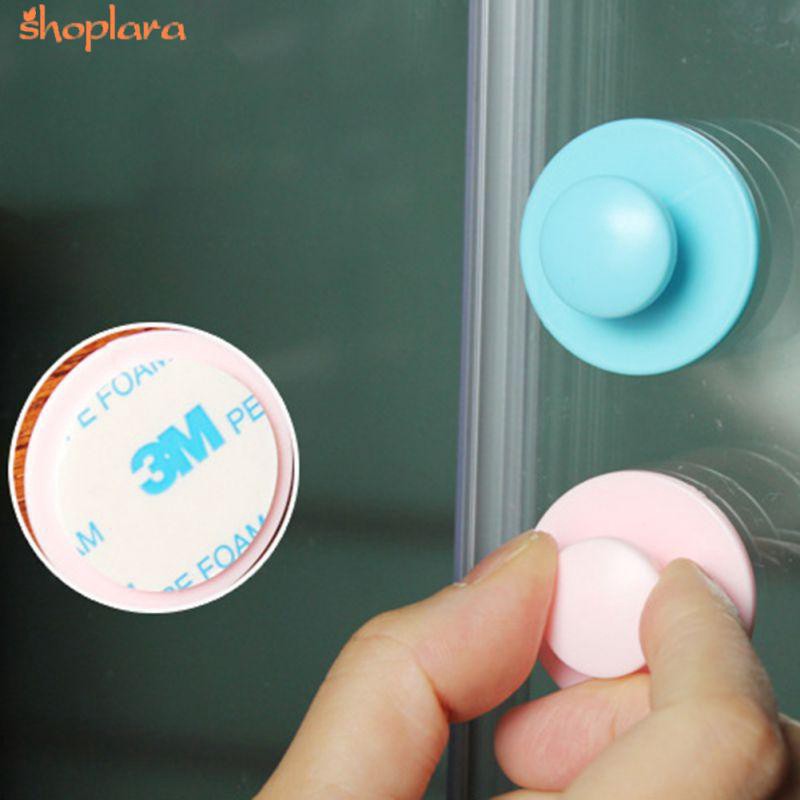 Tay nắm kéo cửa trượt có keo dán dành cho tủ đựng chén dĩa/cửa sổ/tủ kéo