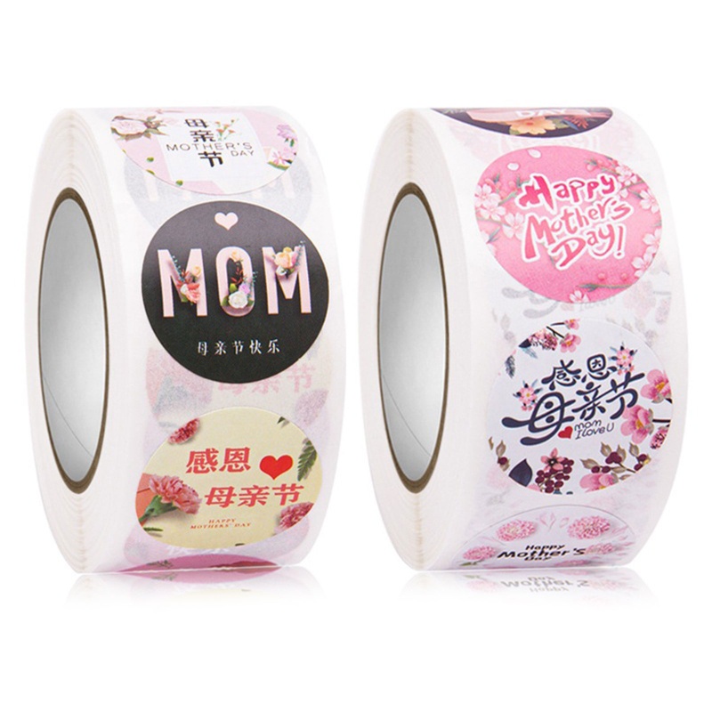 Bộ 500 Nhãn Dán Chữ Happy Mother Day Xinh Xắn