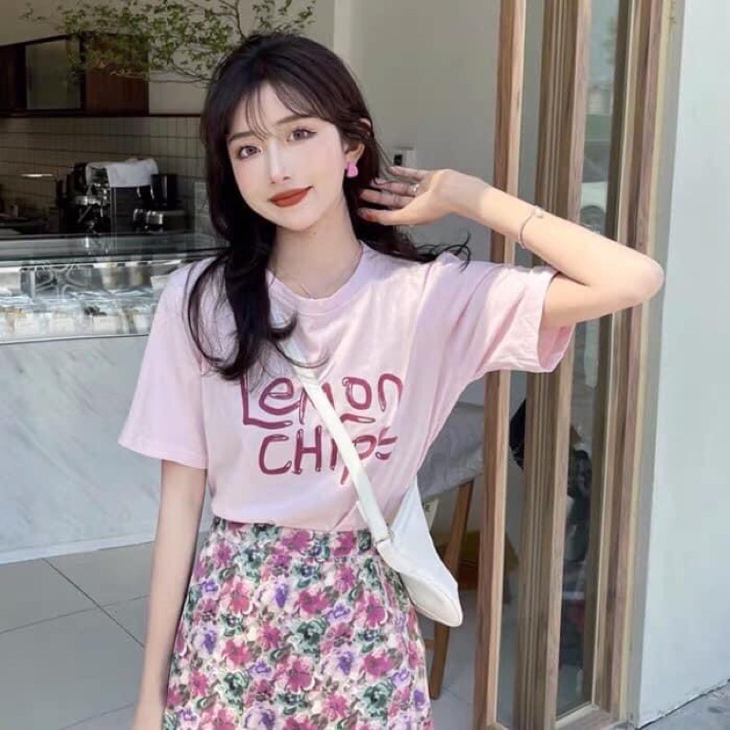 {HANG SAN} Order Taobao - Set áo thun chân váy hoa