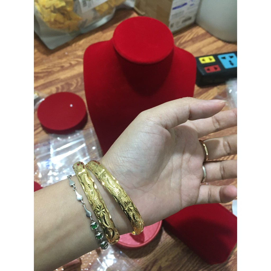 Lắc tay hoa thị HM Jewelry mạ vàng 24k cao cấp cho nữ