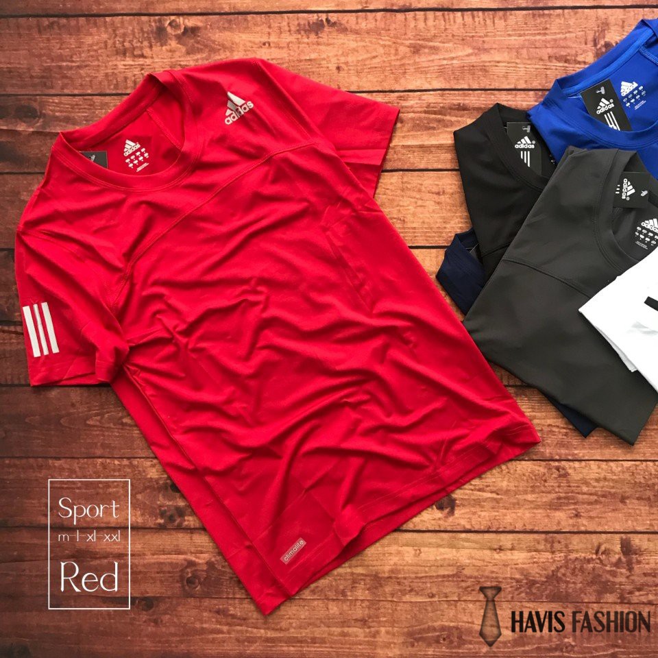 Áo thun thể thao nam cổ tròn phối sọc tay cực chất ADBP005 | BigBuy360 - bigbuy360.vn