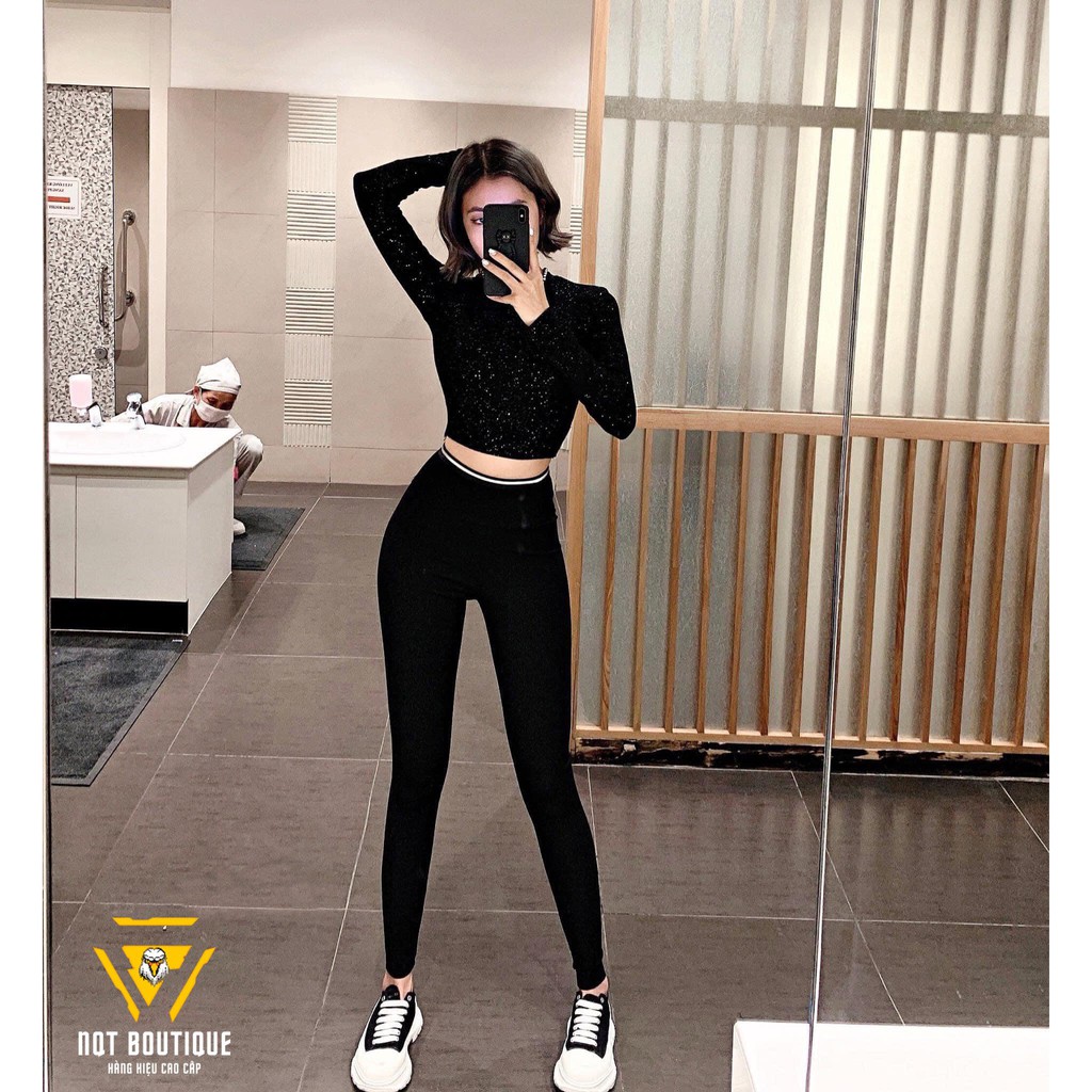Quần legging nữ cạp cao leggiging nữ dáng trơn nâng mông chất Umi Hàn co dãn 4 chiều LV | BigBuy360 - bigbuy360.vn