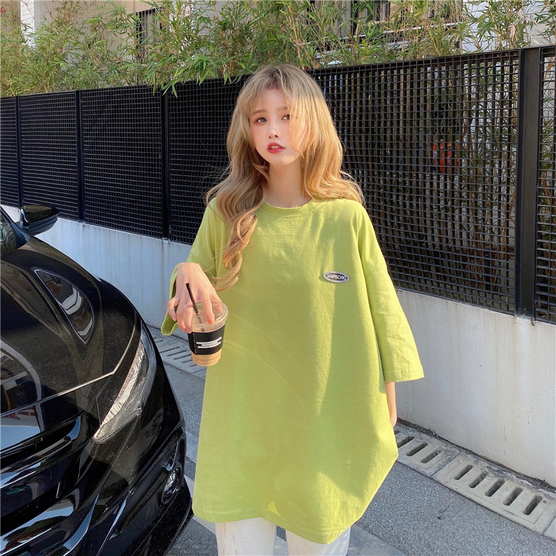 Áo Thun Tay Ngắn Dáng Rộng Màu Sắc Ngọt Ngào Cho Nữ | BigBuy360 - bigbuy360.vn