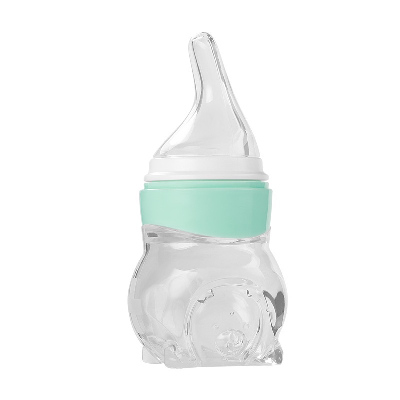 Bình Uống Nước Bằng Silicone Chống Sặc Kèm Ống Hút Cho Bé