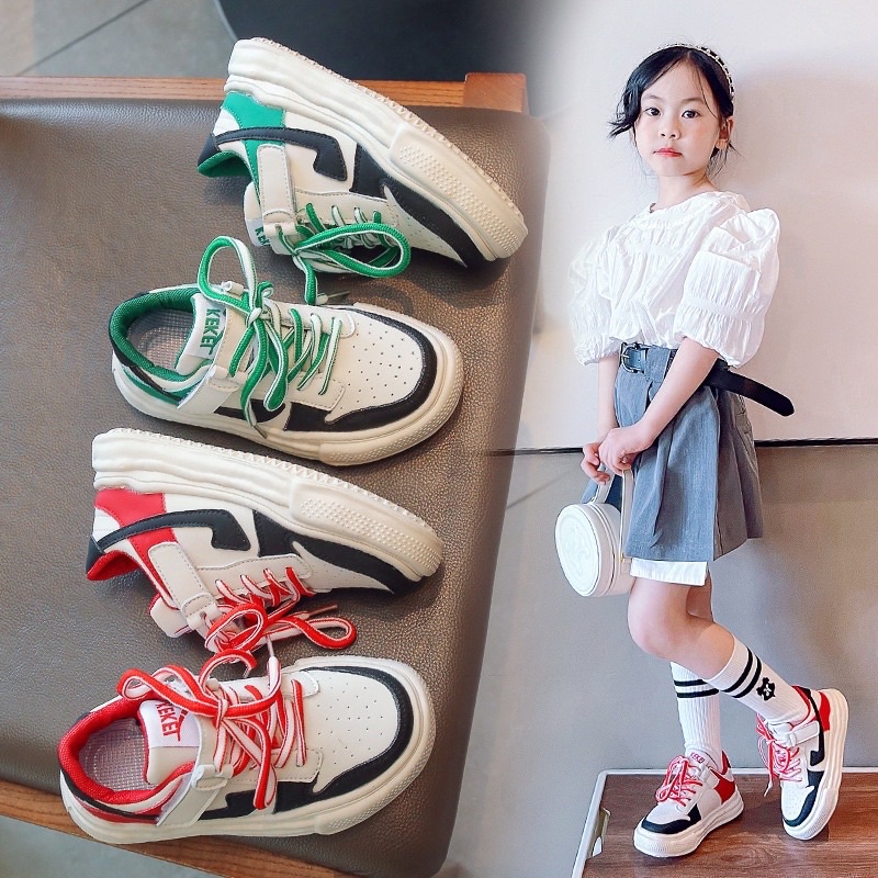 Giày thể thao móc kike pha màu siêu nhẹ chất xịn cho bé 1-10 tuổi