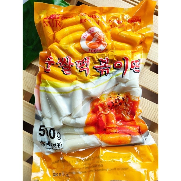 Bánh gạo Hàn Quốc tokbokki dễ chế biên cực tiện lợi, làm lẩu, chiên rán đều ngon túi 500gr