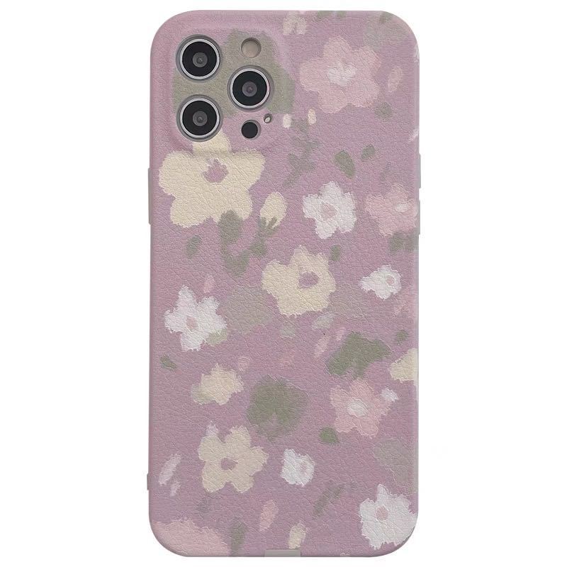 Small purple flower mobile phone case iPhone 7/7p/8/8p/x/xs/xsmax/xr/11/12/mini/pro/promax