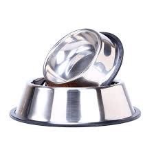 Bát / chén ăn chống lật dành cho chó mèo Inox trơn