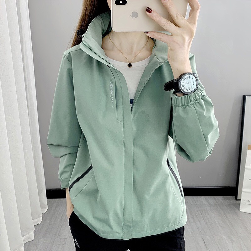 Áo gió nữ, áo khoác gió nữ 2 lớp chống nước, cản gió, chống bụi