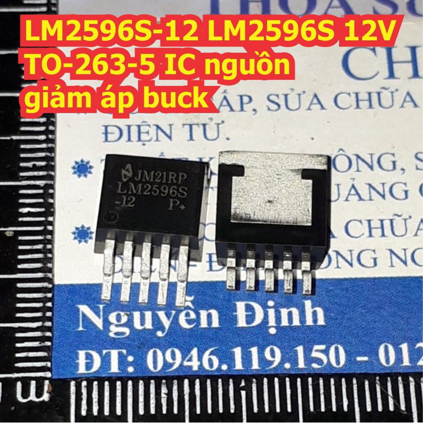 5 con LM2596S-12 LM2596S 12V 2596 TO-263-5 IC nguồn giảm áp buck