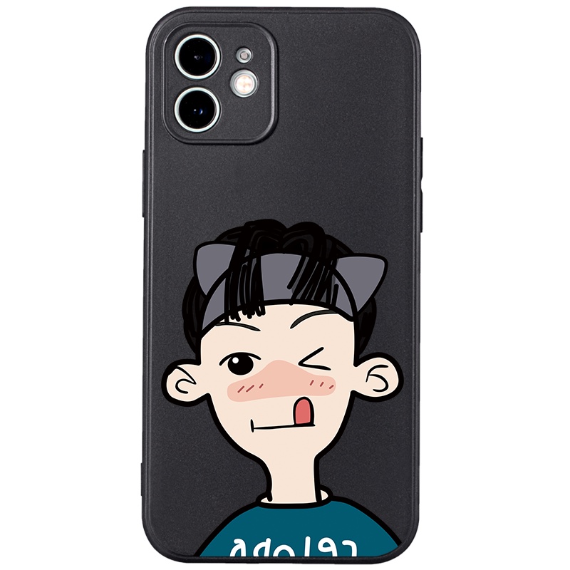 Ốp lưng JURSUE mềm hoạt hình cặp đôi dễ thương đẹp cho iPhone 13 12 11 Pro Max SE 2020 X XR XS ip 8 7 6 6S Plus kute Y74