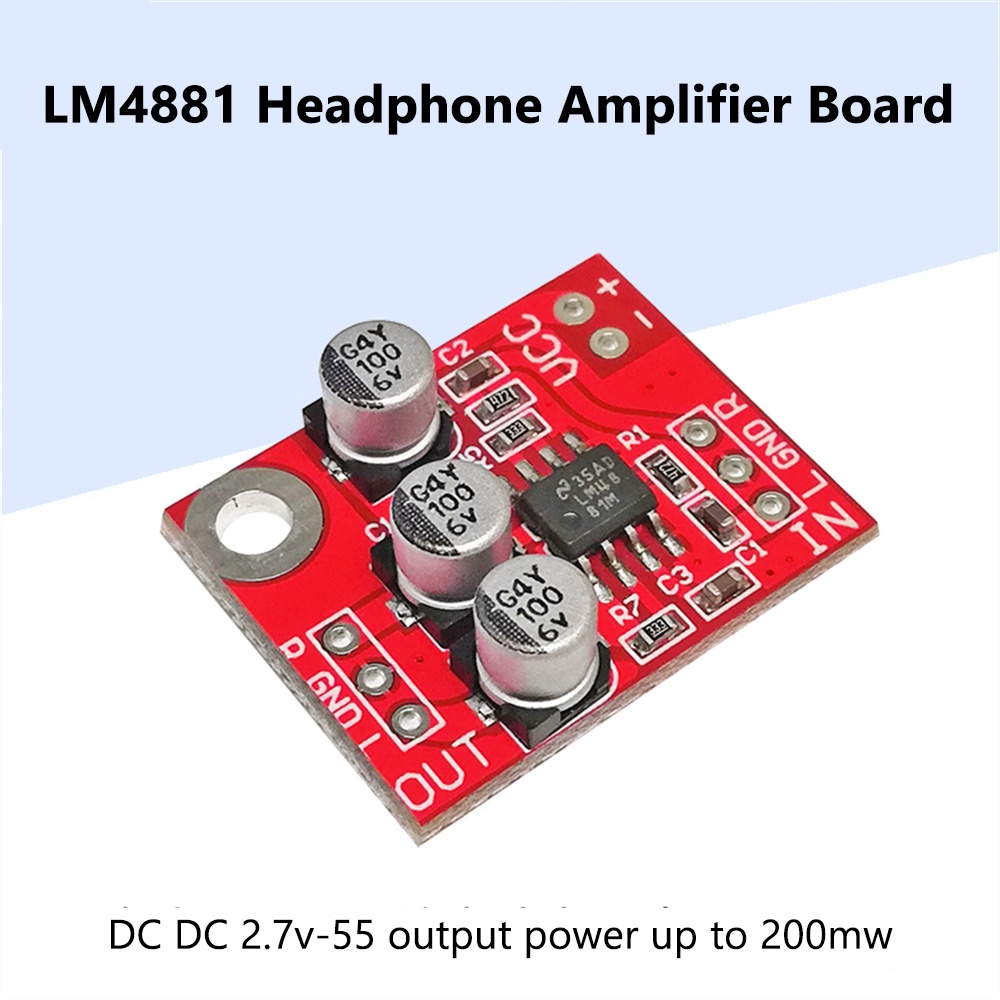 Bảng mạch DIYMORE khuếch đại âm thanh tai nghe lm4881 dc2.7v-5.5v