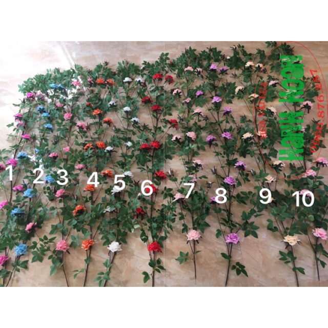 Dây hoa Hồng gai leo 1,7m cao cấp - Dây hoa giả cao cấp