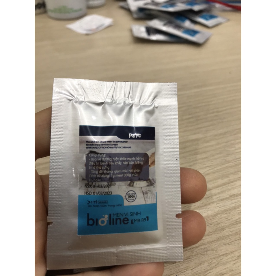 Men vi sinh chó mèo Bioline MBR9 3g/ Men tiêu hóa BIOTIC cho chó mèo, trị tiêu chảy, táo bón/Beta Amin tăng đề kháng