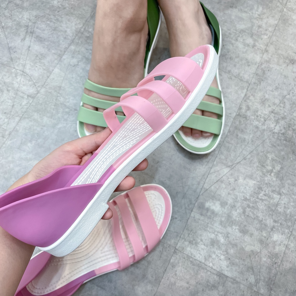 Dép lê nữ thời trang đế bệt có quai hậu MayTo phong cách nhẹ nhàng màu xanh nhạt, tím hồng, nâu nhat DL-01