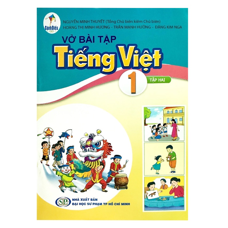 Sách - Combo Tiếng Việt lớp 1 tập 2 SGK+SBT Bao Sách và Nhãn Vở - Cánh Diều