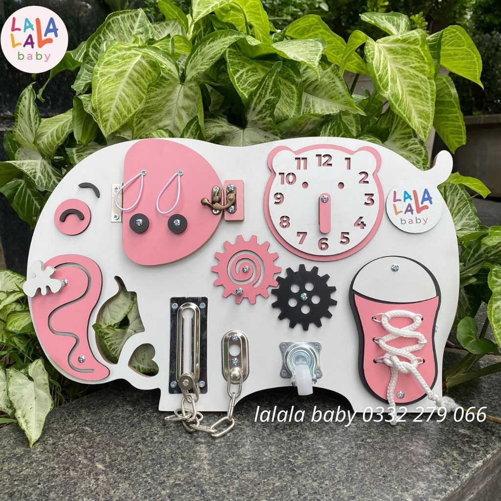 Busy Board Bảng bận rộn hình bé voi Cute Lalala baby kích thước 40x25cm