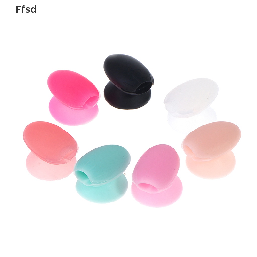 {Ffsd} Bộ 5 Vỏ Bọc Silicon Bảo Vệ Cọ Trang Điểm Môi * Bán Chạy