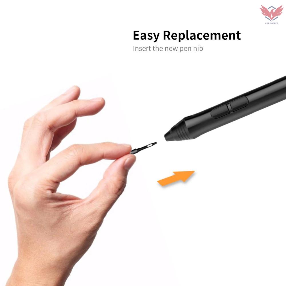 Bộ 10 ngòi bút cảm ứng thay thể chống mài mòn VEIKK S640 A30 VEIKK P001 dành cho máy tính bảng đồ hoạ