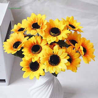 1 Bó Hoa Hướng Dương Nhân Tạo 7 Bông Trang Trí Tiệc Cưới