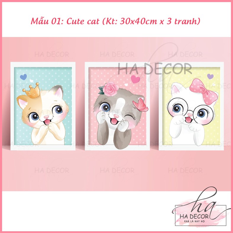 Combo bộ tranh trang trí phòng cho bé - Kích thích tư duy hình ảnh
