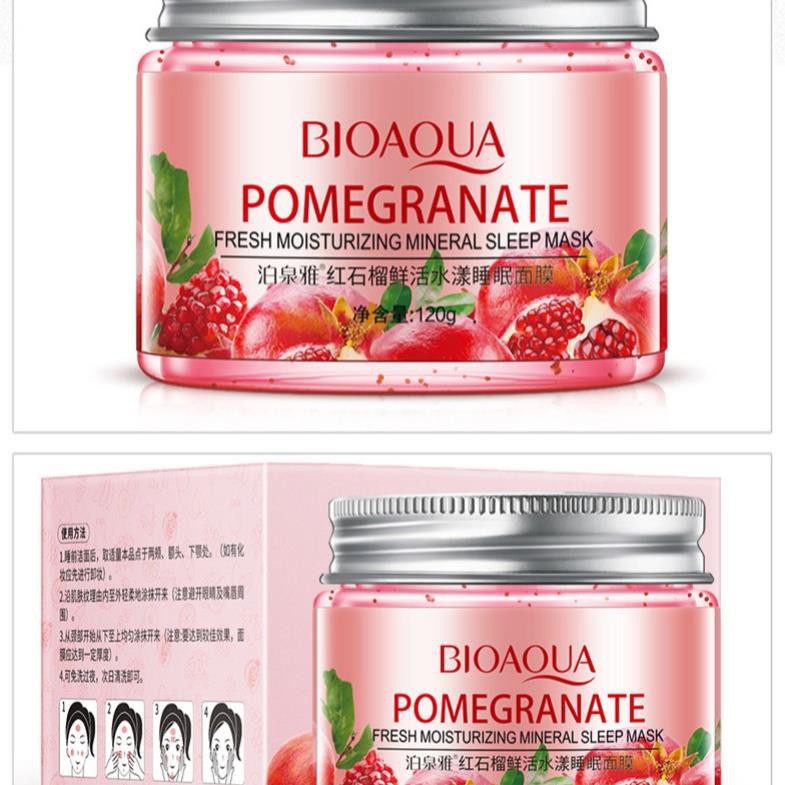 Mặt Nạ Ngủ Lựu Đỏ, Kiwi Tươi Dưỡng Ẩm Chăm Sóc Da Bioaqua