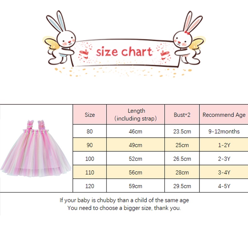 Đầm công chúa BCBL 2 dây vải tuyn màu cầu vồng thời trang hè cho bé gái 1-5 tuổi