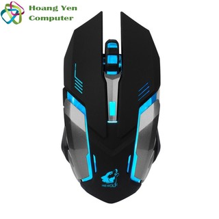 Chuột Không Dây Free Wolf X7 Pin Sạc, Có Đèn Led, Click Siêu Êm Không Tiếng Động - Bh 12 Tháng - Hoàng Yến Computer