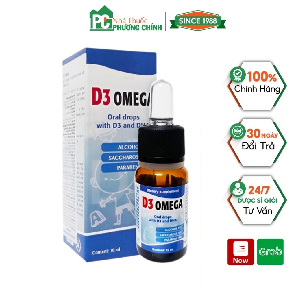 Vitamin D3 Omega Oral Drops With D3 And DHA Giúp Tăng Hấp Thu Canxi &amp; Phát Triển Trí Não Cho Trẻ (10ml/Chai)